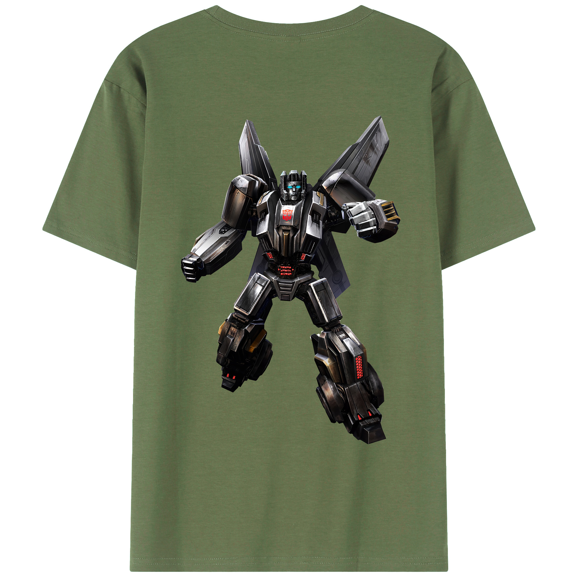 （画像用） Transformers トランスフォーマー 綿100％ メンズ半袖Tシャツ（バックプリント） 通気性